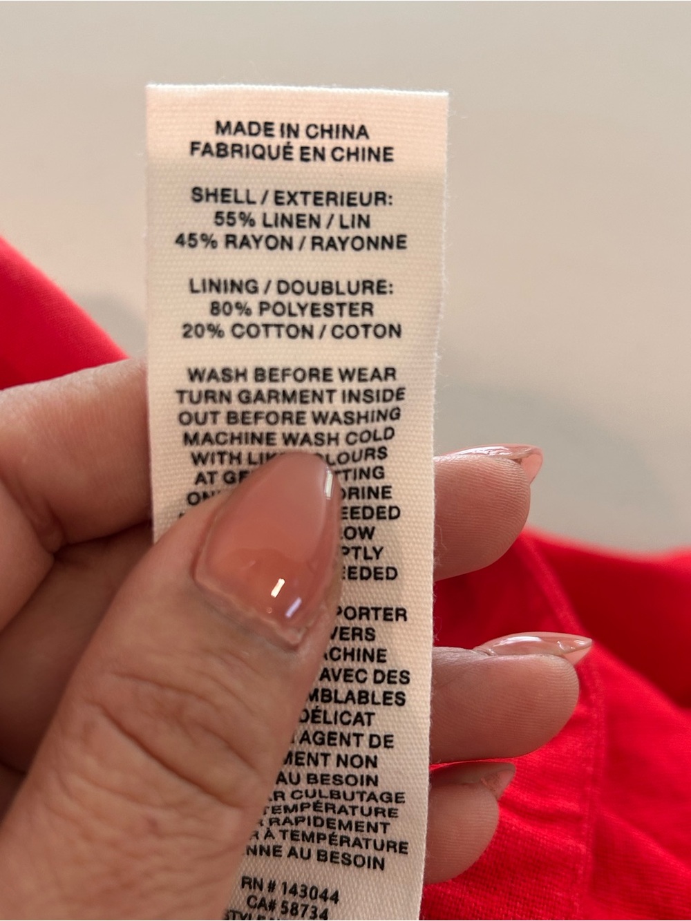 New Avec Les Filles Red Linen Blend Tiered Mini Skirt Flowy A-Line Ruffle Hem 2 - Picture 7 of 7